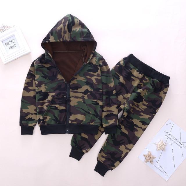 Boy's Clothing Black / 5T Military Camouflage Outfits