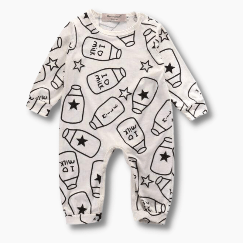 Milk Bottle Print Jumpsuit