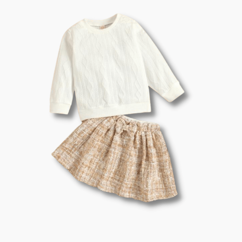 Girl's Clothing Mini Skirt and Top Set