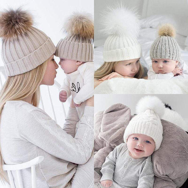 Mom and store baby hats