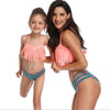 Family Matching Clothes Orange / Women S Mother Daughter Tassel Swimming Suit