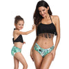 Family Matching Clothes Mother Daughter Tassel Swimming Suit
