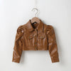 Girl&#39;s Clothing Brown / 4-5T Motorcycle Punk Leather