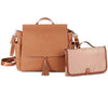 Brown Multifunction Leather Diaper Bags