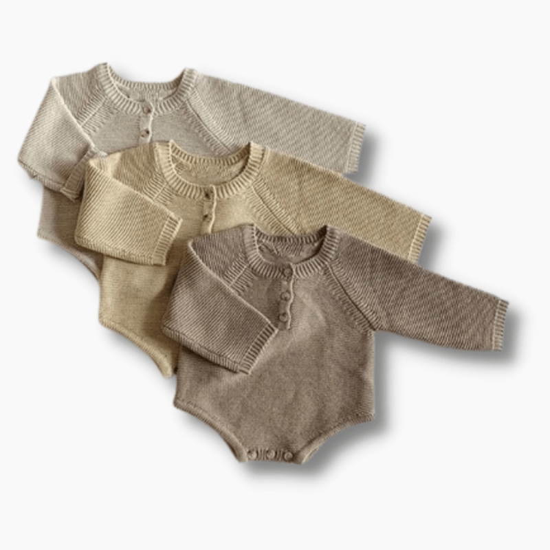 Baby &amp; Toddler Neutral Color Baby Knit Romper