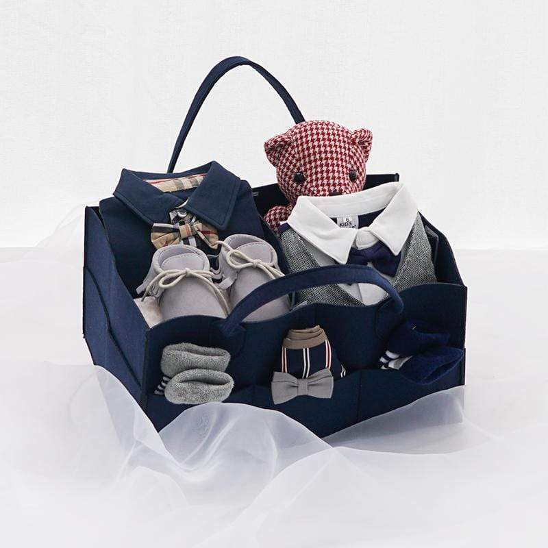 【Fashion Hand Strap】Good-looking gentleman suit white / 66cm (66cm (0-6 months)) Newborn Baby Gentleman Gift set