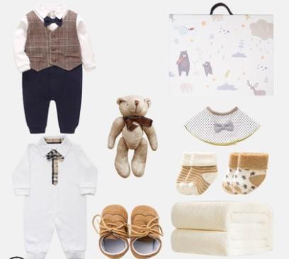 Set D / 0-6M Newborn Baby Gentleman Gift set