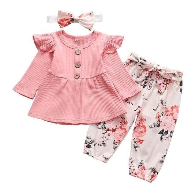 Pink / 12M / China Newborn Baby Girl Clothes Set