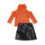 Girl's Clothing Orange / 18M Off Shoulder Sweater+ Leather Skirt