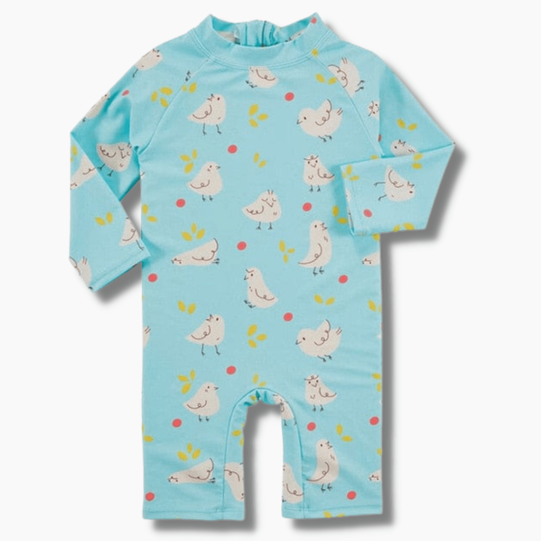 0 One Piece Long Sleeve Swimsuit For Kids