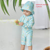 0 bluebird with hat / 1-2Yrs One Piece Swimsuit Sunscreen