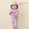 0 purpelbanan with hat / 1-2Yrs One Piece Swimsuit Sunscreen