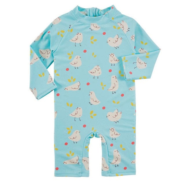 0 bluebird / 1-2Yrs One Piece Swimsuit Sunscreen