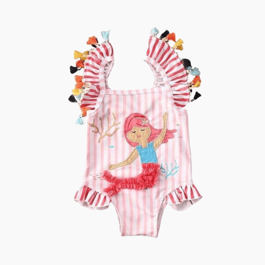 Girl's Clothing One Piece Swimwear Floral &Striped