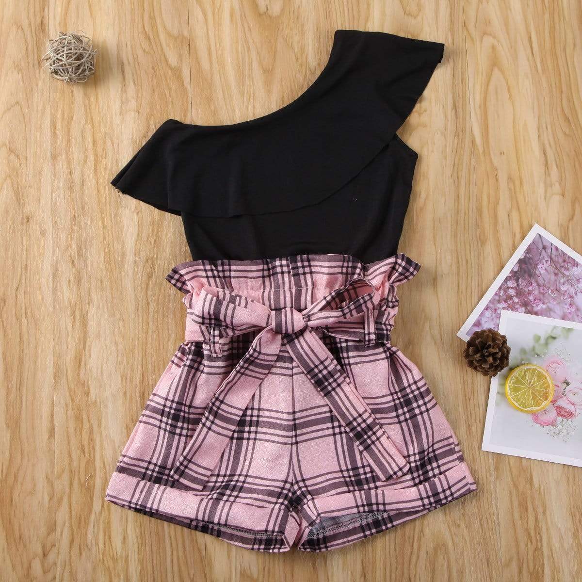 Girl's Clothing One Shoulder Ruffles T Shirts