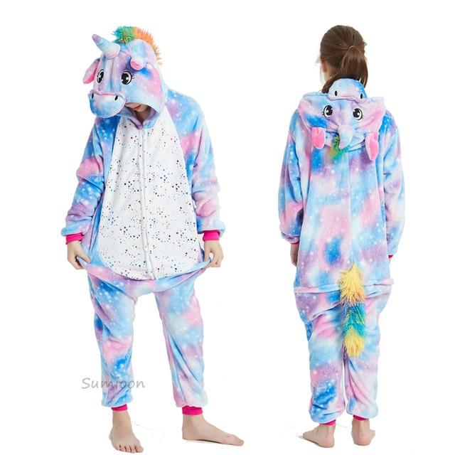 Onesie Unicorn Pajamas Winter Animal Cartoon