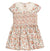 S0806 / 2T Orange Floral Print Smocked Dress