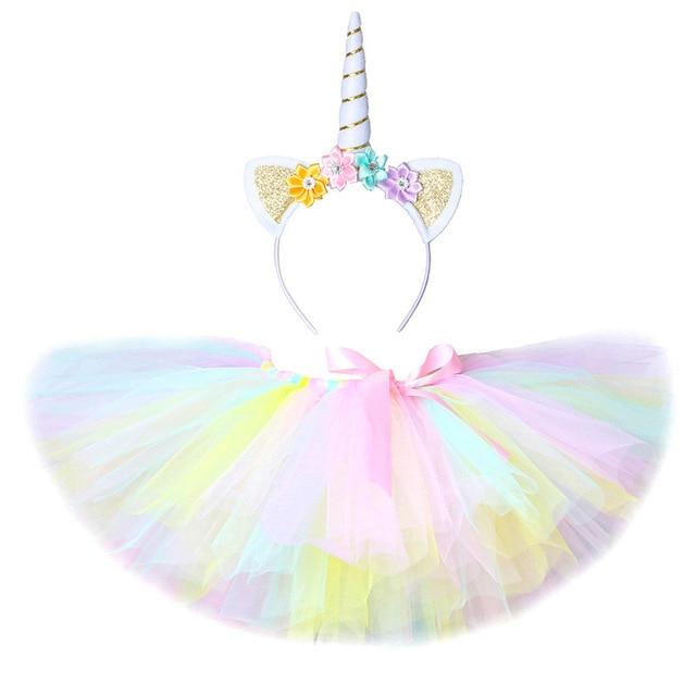 Girl's Clothing Skirt with Headband / 12 Months Pastel Unicorn Tutu Skirt