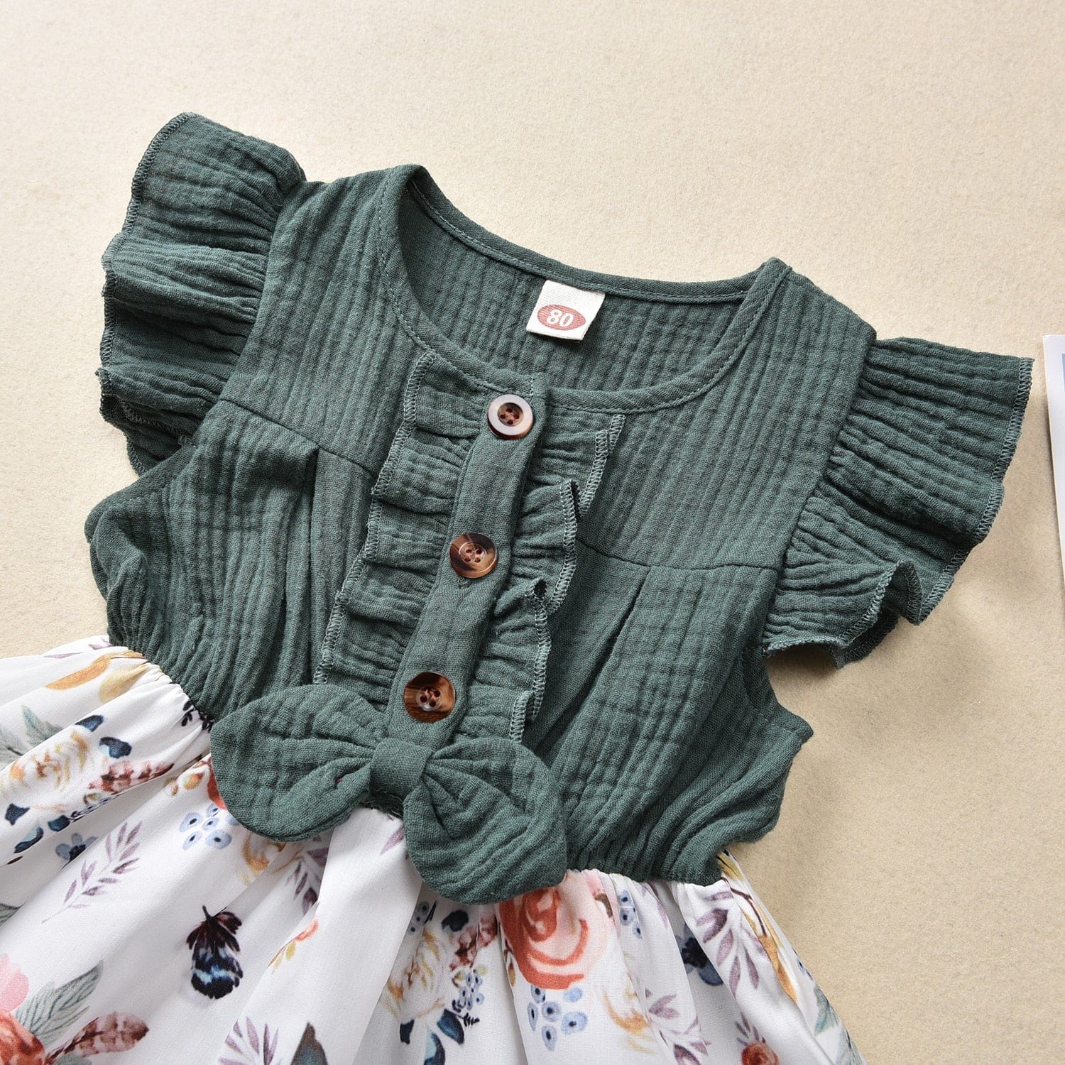 0 Patchwork Length A-Line Dress