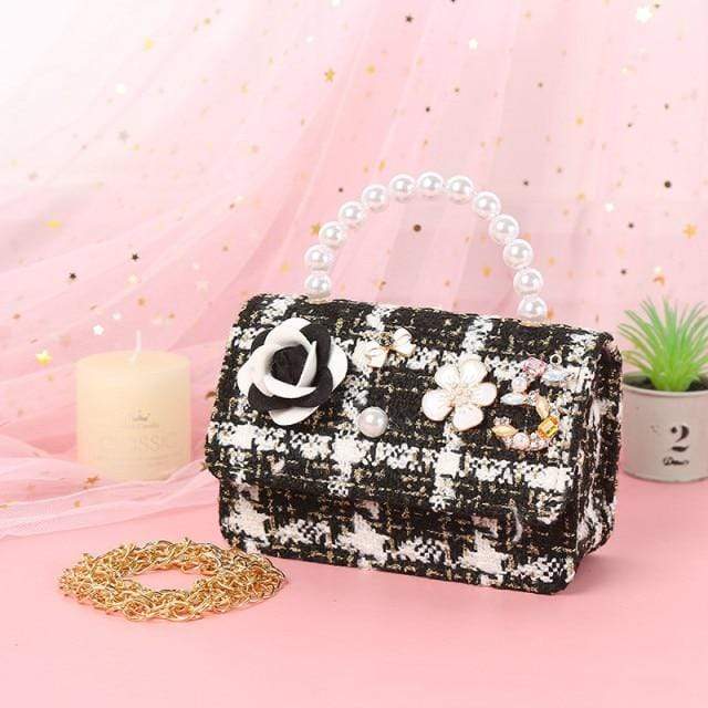 Accessories diamond black Pearl Hand Bags