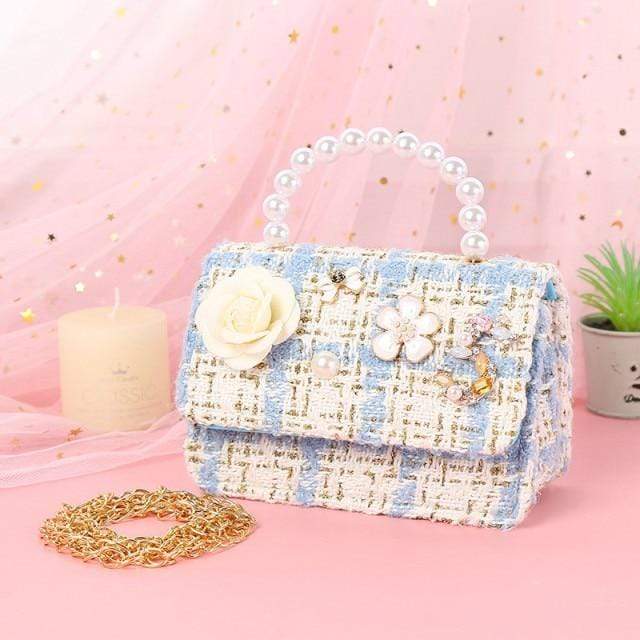 Accessories diamond blue Pearl Hand Bags