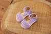 Purple / US4 Pearl Sandals