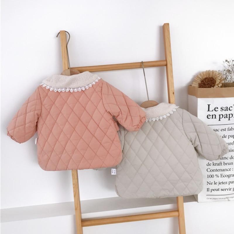 Girl's Clothing Peter Pan Collar Bow Fleece Jacket