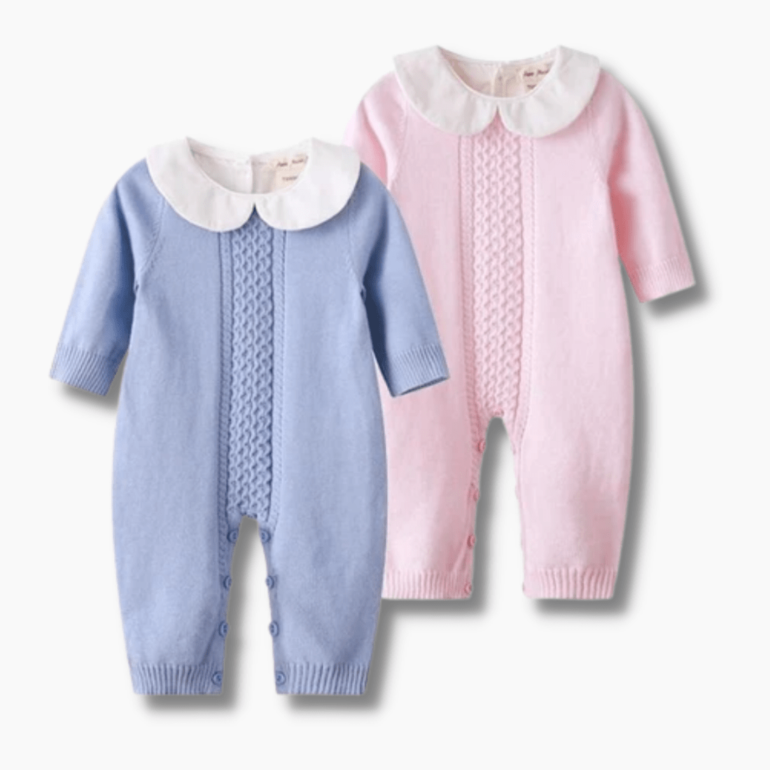 Girl's Clothing Peter Pan Collar Knit Romper