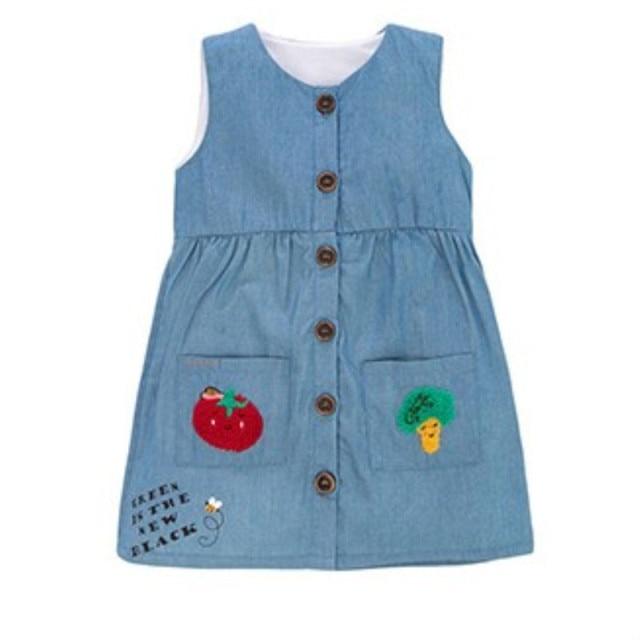 Girl's Clothing Denim Veg / 6T Pinafore Sleeveless Dress