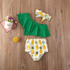 Girl&#39;s Clothing Green / 3 to 4 Years Pineapple Printed Ruffles Swimwear
