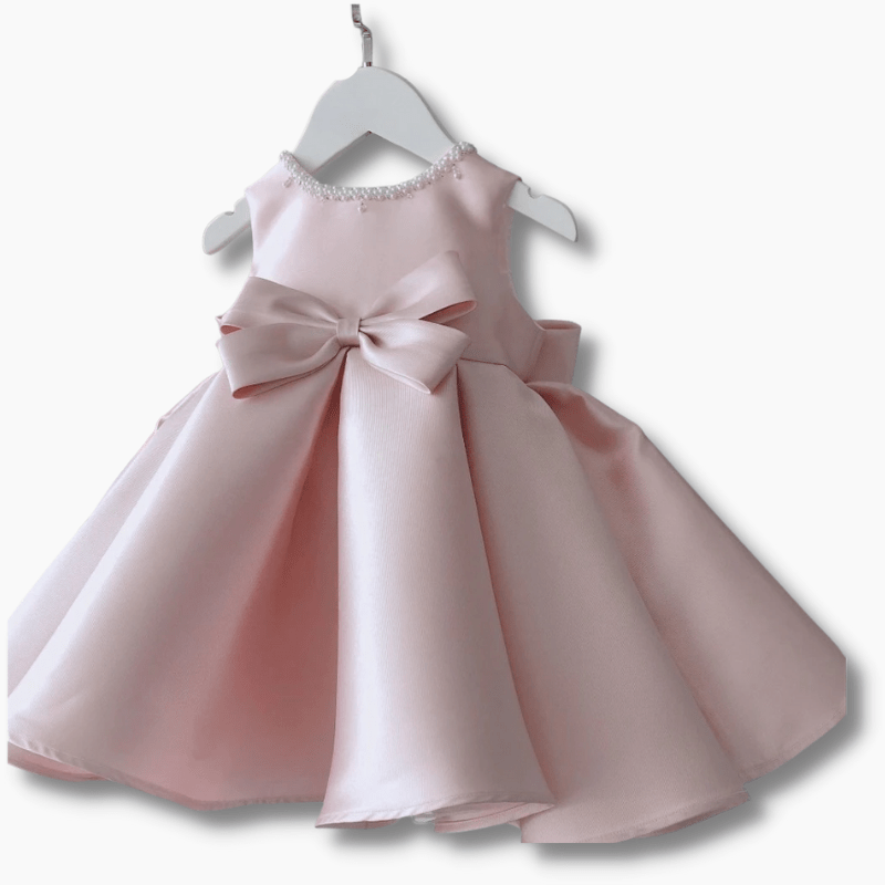 Pink Bow Baby Girls Dress