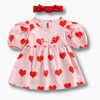 Pink Heart Print Dress
