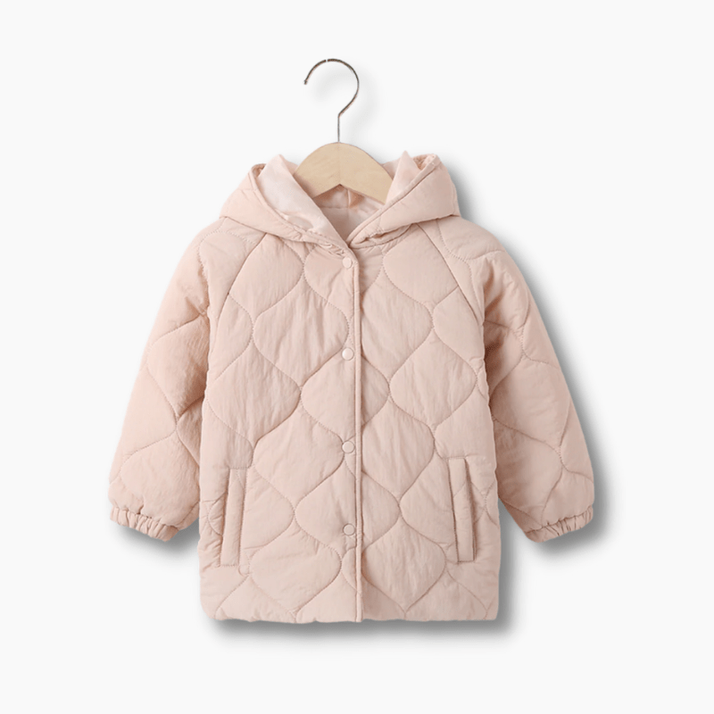 Girl's Clothing Pink Puffer Jacket