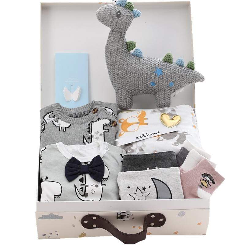 59cm recommended [baby 0-3 months] / A款恐龙衣服礼盒（带毯子） Premium Dinosaur Baby Gift Set