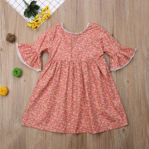 Girl's Clothing Princess Floral Boho Dress