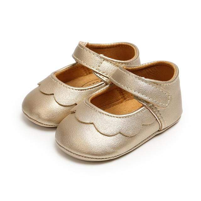 Gold / 7-12 Months Princess Non-Slip Lace