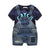 1134 / 3M printed t-shirt with demin overalls