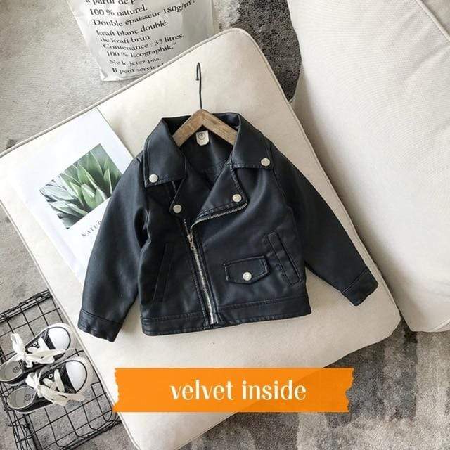 Girl's Clothing velvet inside 1 / 5T PU Coat Jacket