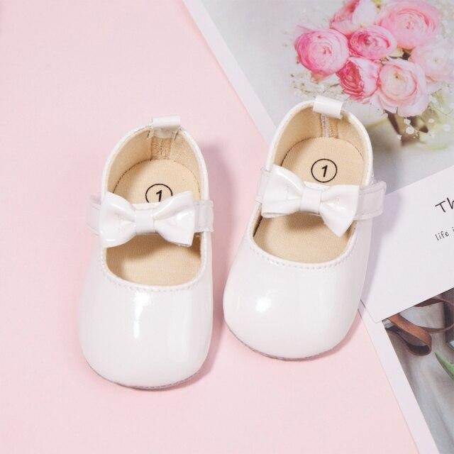 W / 0-6 Months / CN PU Leather Bowknot Princess Shoes