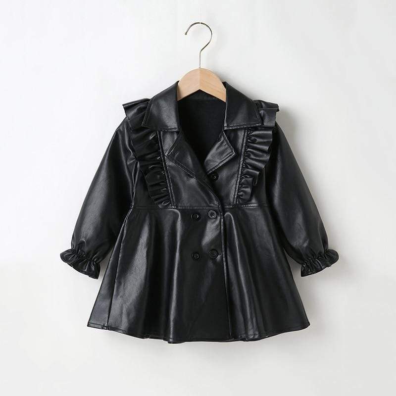 Girl's Clothing PU Leather Fashion Leather Dresses