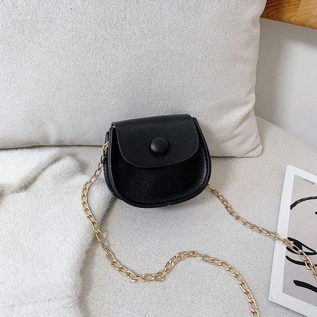 Girl's Clothing Black PU Leather Shoulder Bag