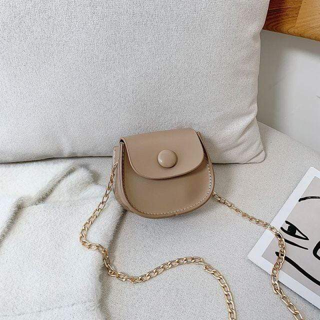 Girl's Clothing Khaki PU Leather Shoulder Bag