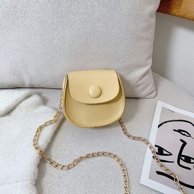 Girl's Clothing Yellow PU Leather Shoulder Bag