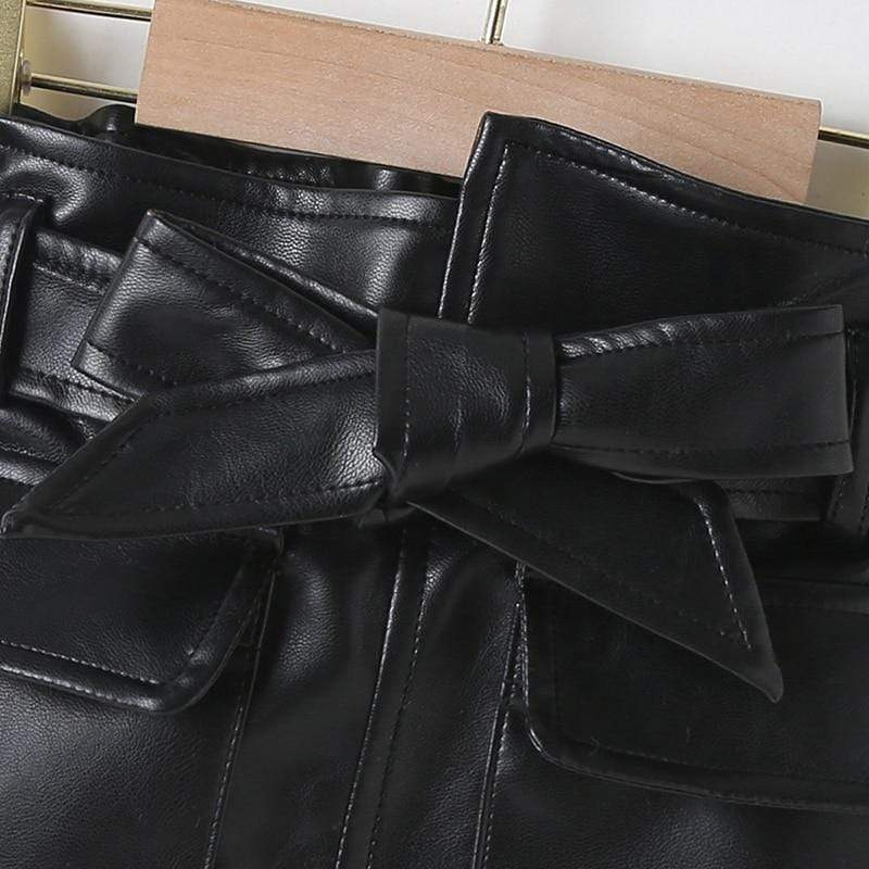 Girl's Clothing PU leather skirts