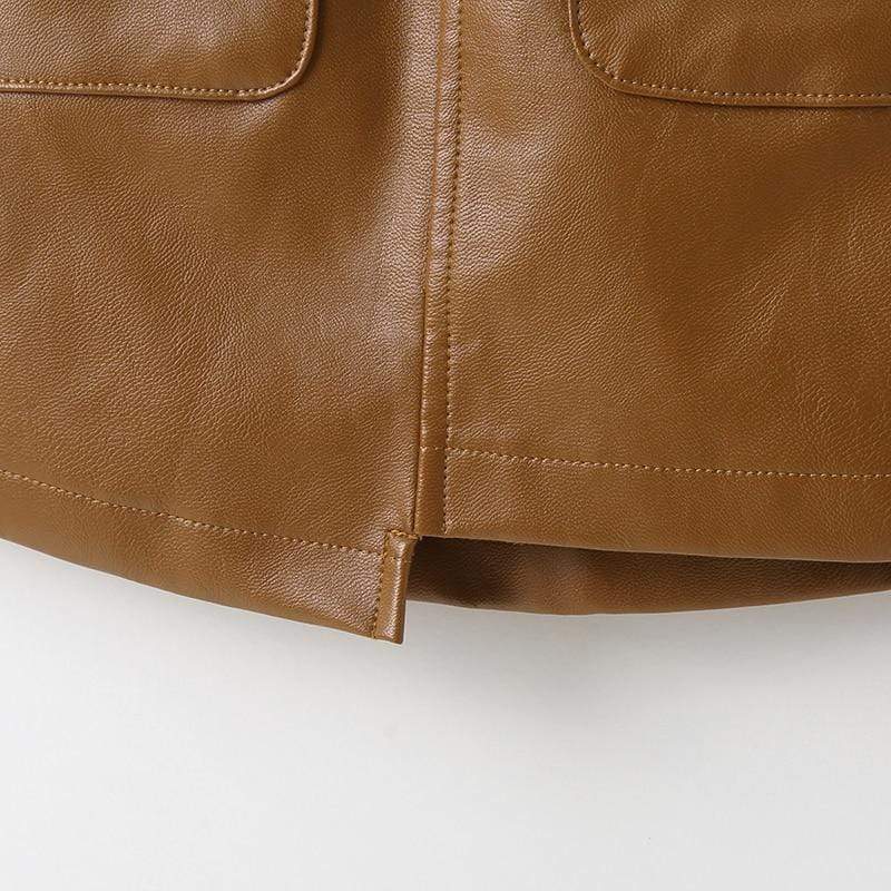 Girl's Clothing PU leather skirts