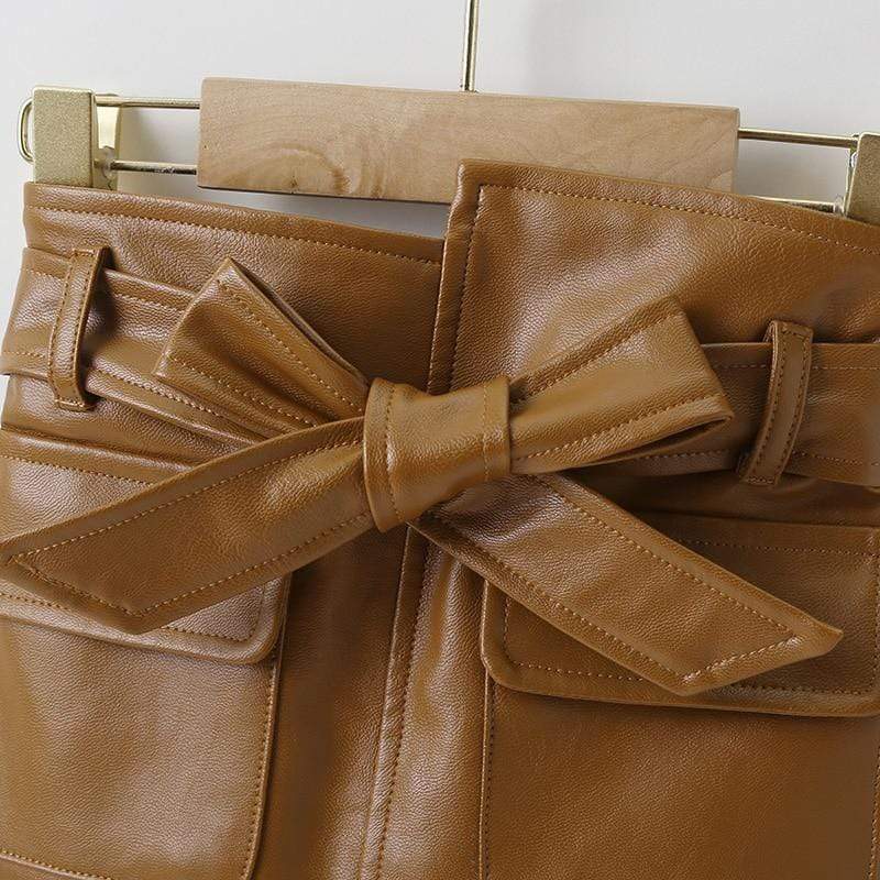 Girl's Clothing PU leather skirts