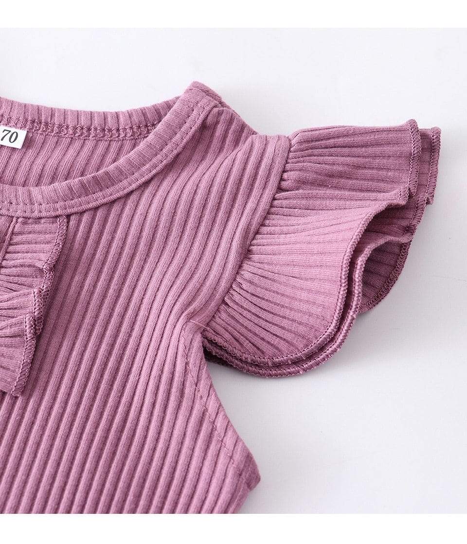 Girl's Clothing Purple Sleeveless Rompers