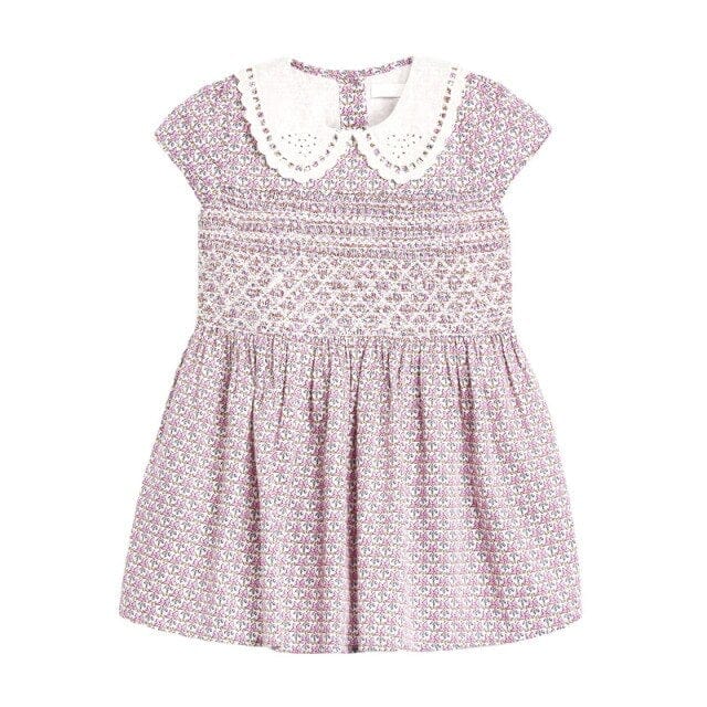 Lavender / 4T Purple Smocked Dress