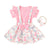 Girl's Clothing Rabbit Print Bow Strap Dress