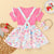 Girl's Clothing Rabbit Print Bow Strap Dress